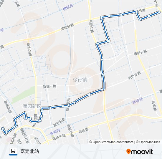 嘉定54路 Bus Line Map