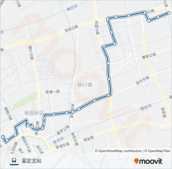 嘉定54路 Bus Line Map