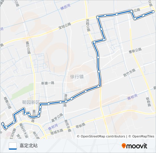 嘉定54路 bus Line Map