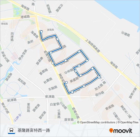 公交外高桥5路的线路图