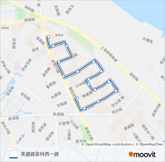 外高桥5路 bus Line Map