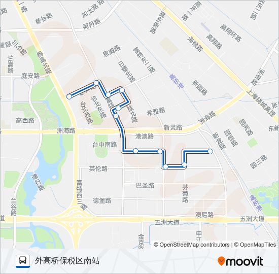 外高桥6路 Bus Line Map