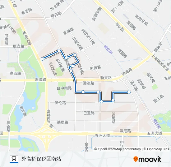 外高桥6路 Bus Line Map