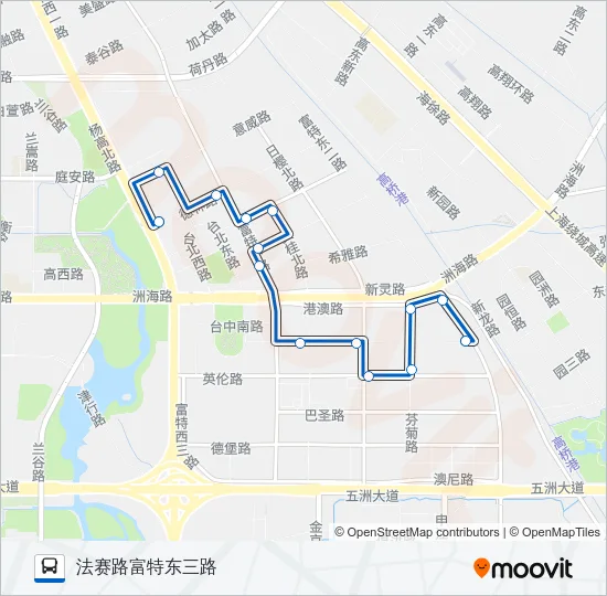 外高桥6路 Bus Line Map