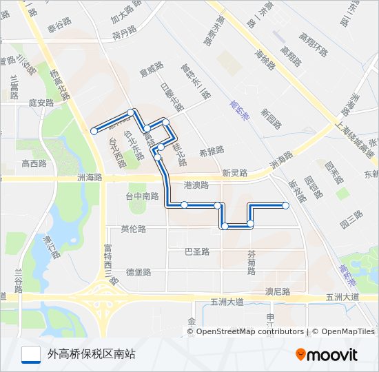 外高桥6路 bus Line Map