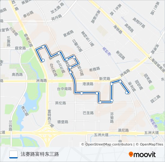 外高桥6路 bus Line Map