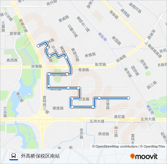 外高桥7路 Bus Line Map