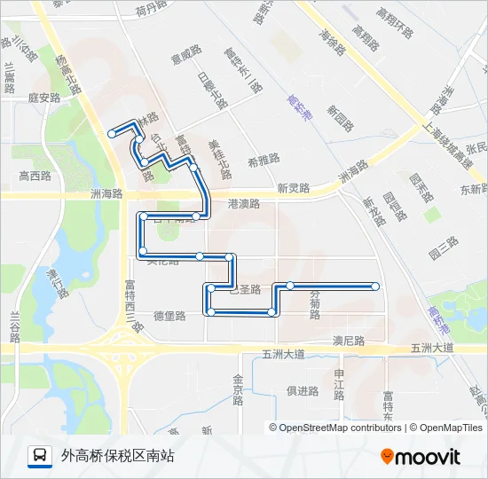 外高桥7路 Bus Line Map