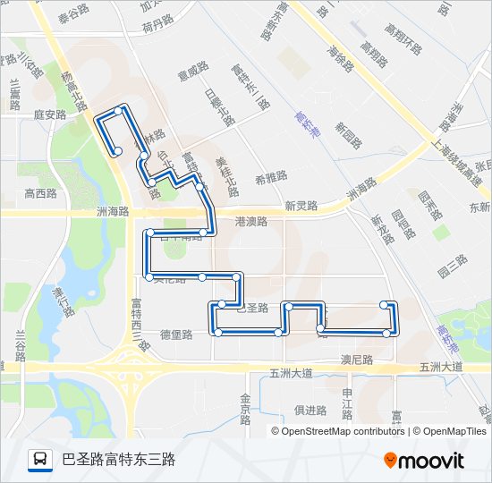 公交外高桥7路的线路图