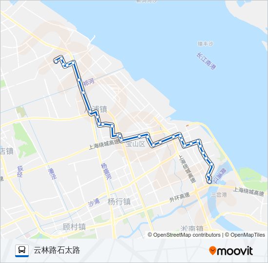 宝山10路 Bus Line Map