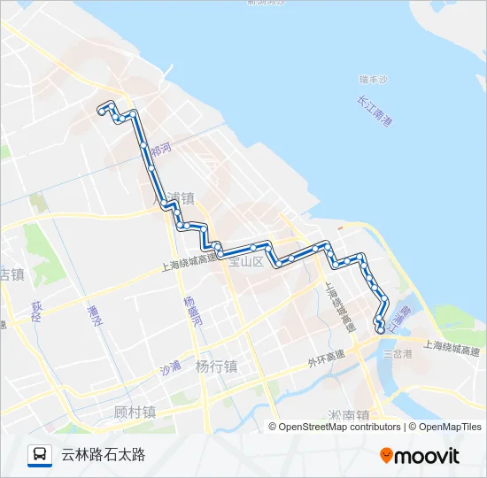 宝山10路 Bus Line Map