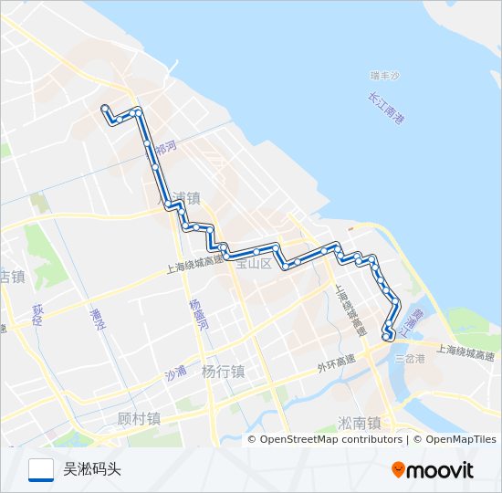 公交宝山10路的线路图