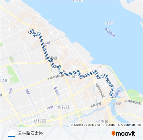 宝山10路 bus Line Map