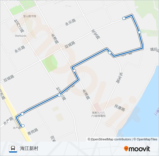 公交宝山11路的线路图