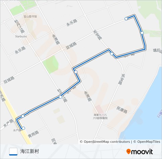 公交宝山11路的线路图