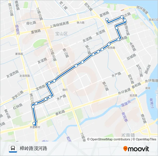 宝山15路 Bus Line Map