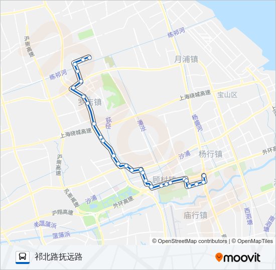 公交宝山16路的线路图