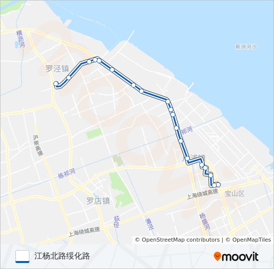 宝山18路 bus Line Map