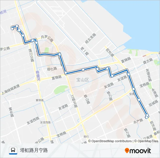 宝山87路 Bus Line Map