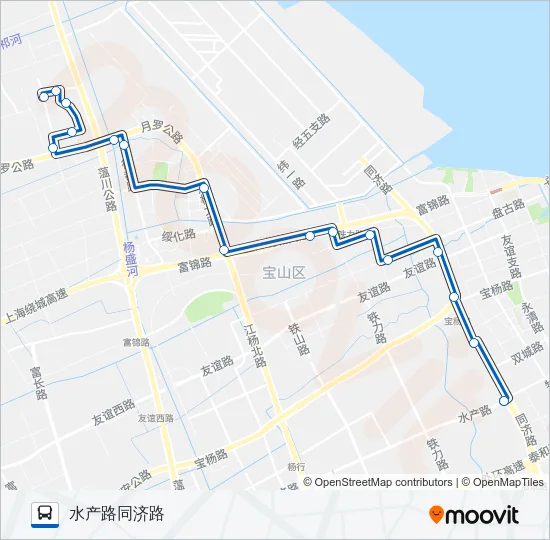 宝山87路 Bus Line Map