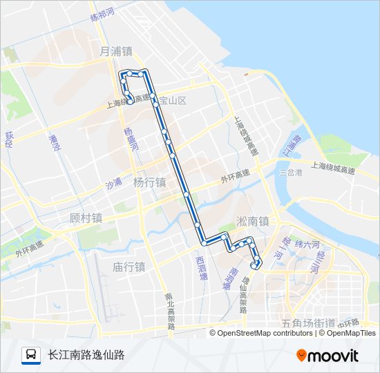 公交宝山88路的线路图