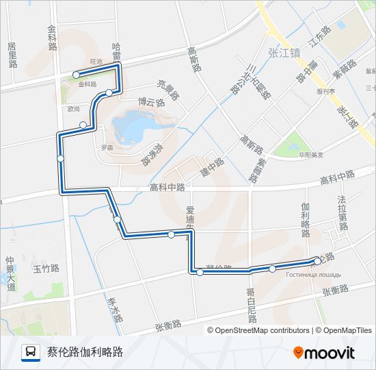 张江短驳车 Bus Line Map