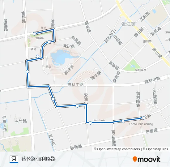 张江短驳车 Bus Line Map