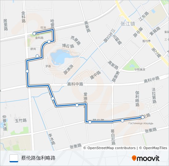 张江短驳车 bus Line Map