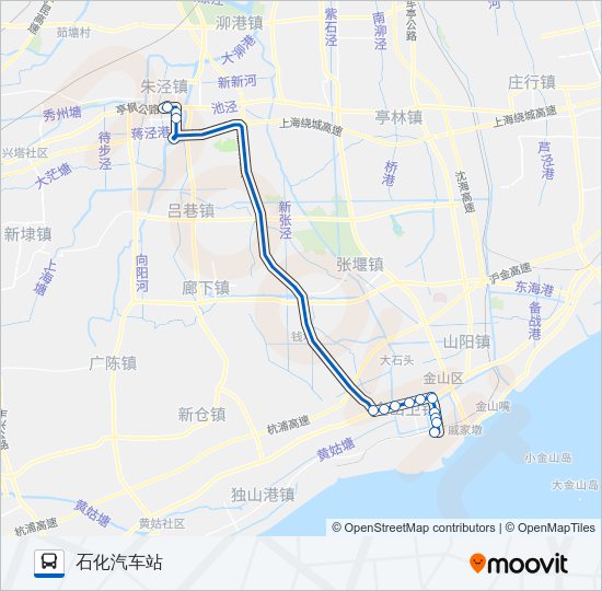 朱卫线高速 Bus Line Map