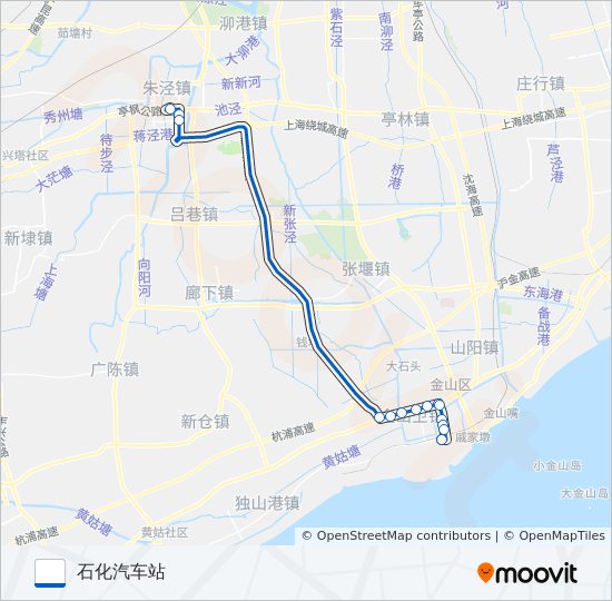 朱卫线高速 bus Line Map
