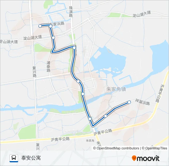 朱家角1路 Bus Line Map