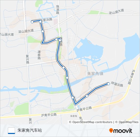朱家角1路 bus Line Map