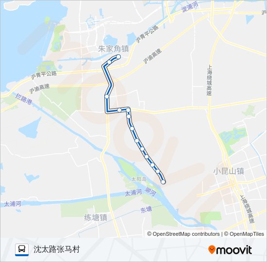 朱家角3路 Bus Line Map