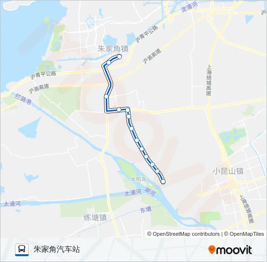 朱家角3路 Bus Line Map