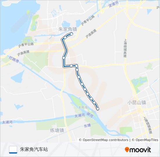 朱家角3路 bus Line Map