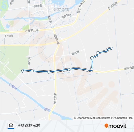 公交朱家角4路的线路图