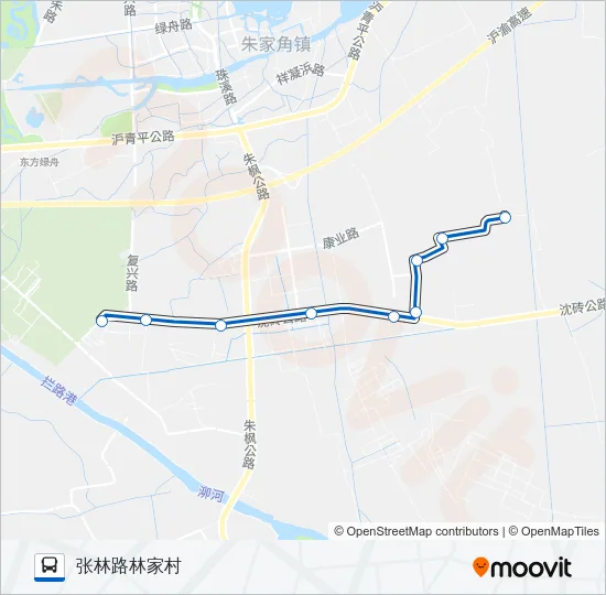 朱家角4路 Bus Line Map