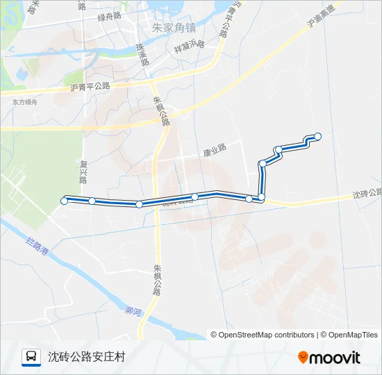 朱家角4路 Bus Line Map