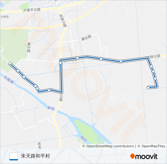 朱家角5路 bus Line Map