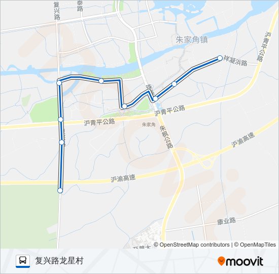 公交朱家角6路的线路图