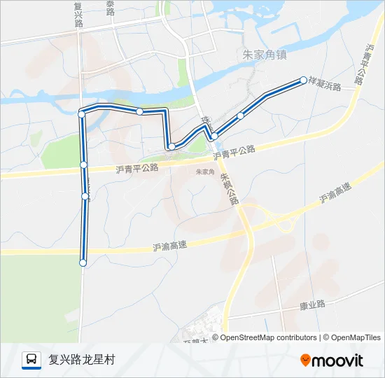 朱家角6路 Bus Line Map