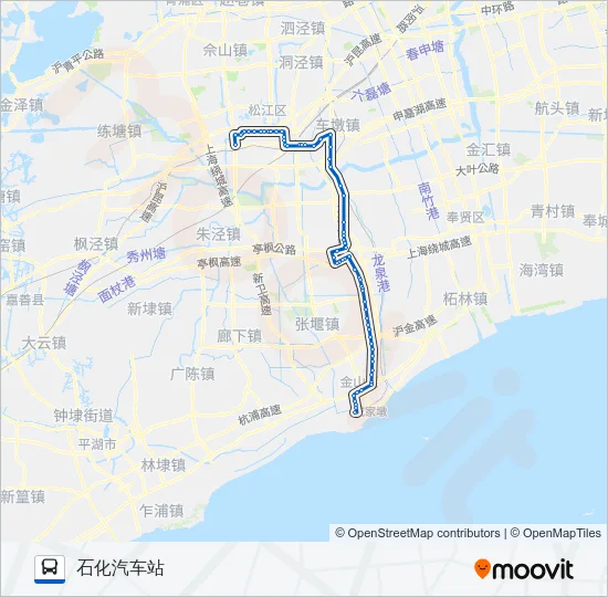 公交松亭石专路的线路图