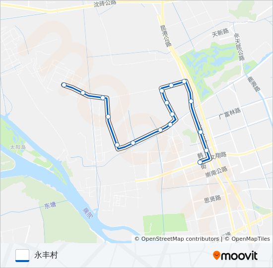 公交松江82路的线路图