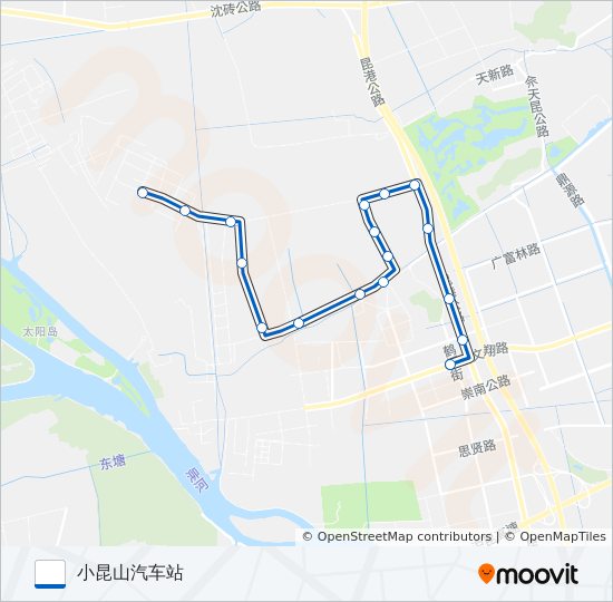 公交松江82路的线路图