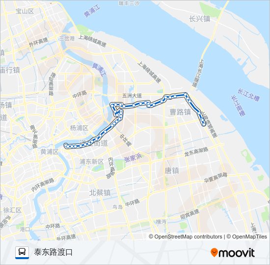 浦东15路 Bus Line Map