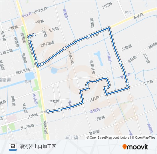 公交浦江12路的线路图