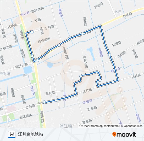 浦江12路 Bus Line Map