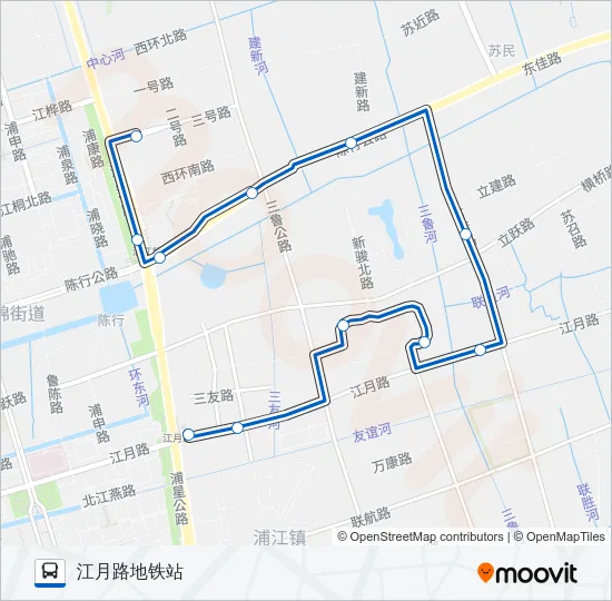 浦江12路 Bus Line Map