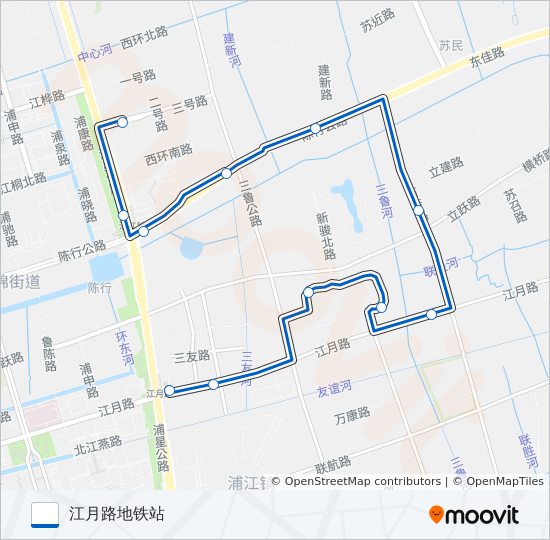 浦江12路 bus Line Map