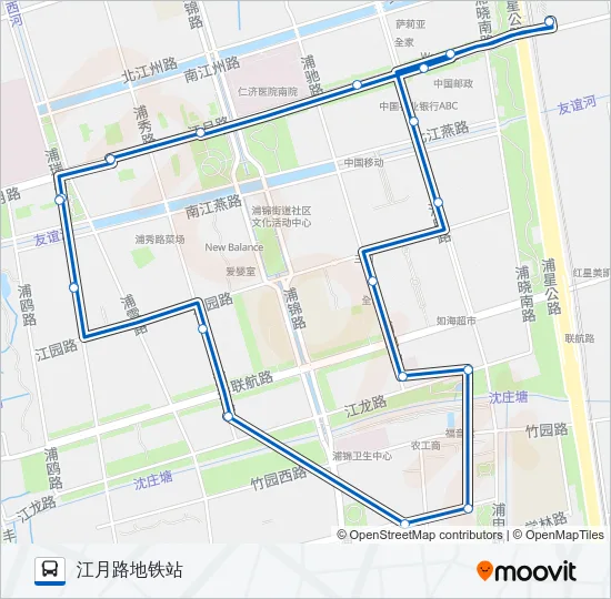 浦江18路 Bus Line Map